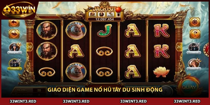 Giao diện game nổ hũ Tây Du sinh động